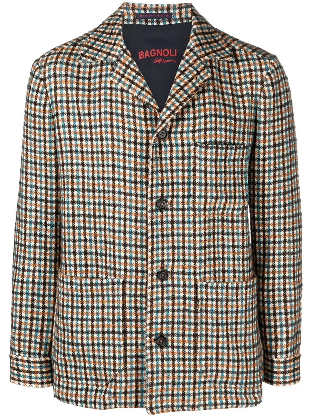 

Bagnoli Sartoria Napoli check-print button-up jacket - Neutrals