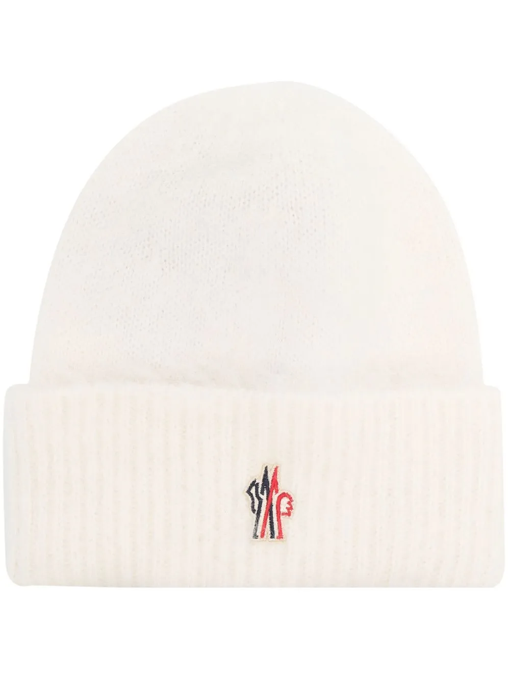 

Moncler Grenoble knitted logo-embroidered hat - White