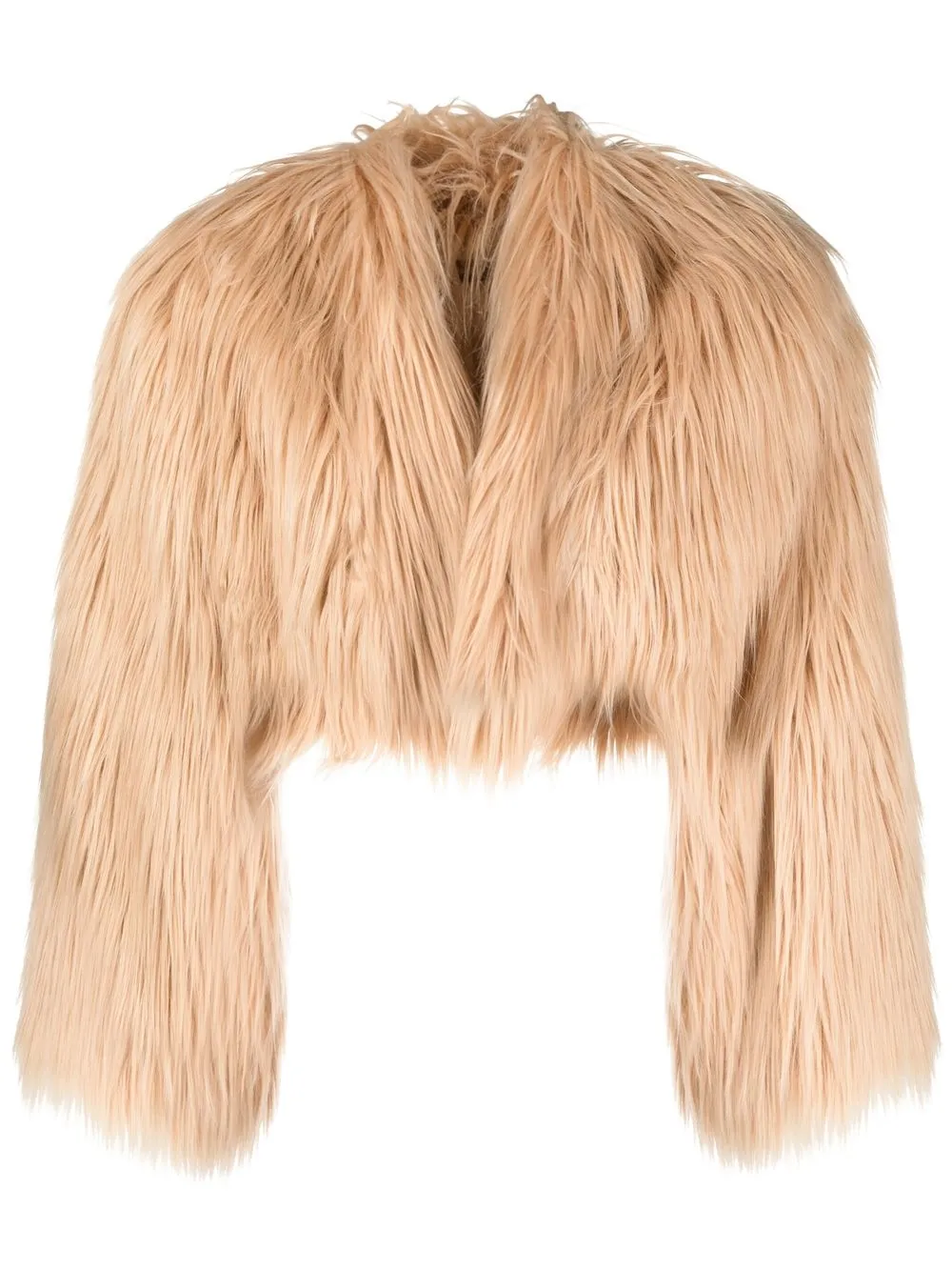 

Alex Perry Hutton faux-fur cropped jacket - Neutrals