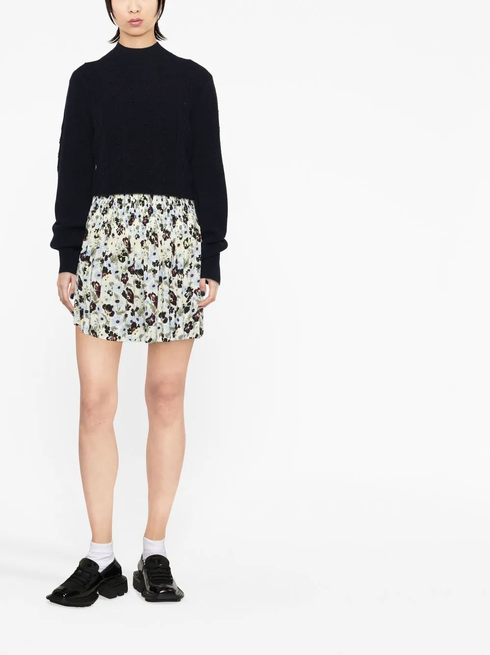GANNI Rok met bloemenprint - Wit