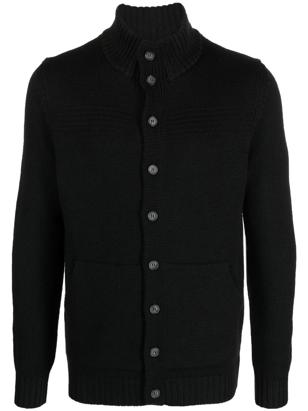 

Cenere GB high-neck wool cardigan - Black