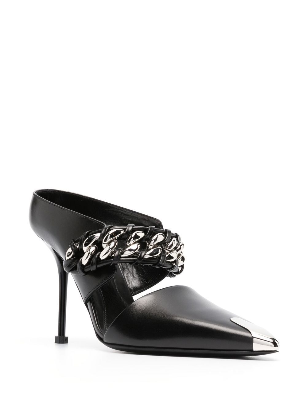 Alexander McQueen Pumps met schakelketting - Zwart