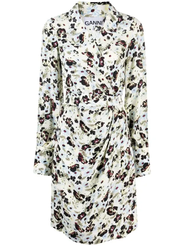 long sleeve floral print dress