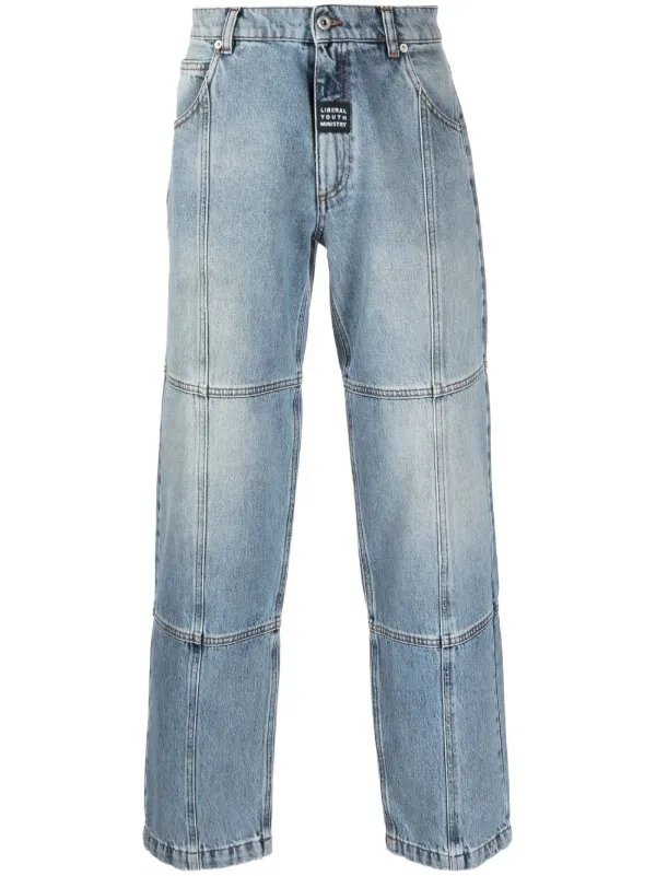 Diagonal pocket jeans shop