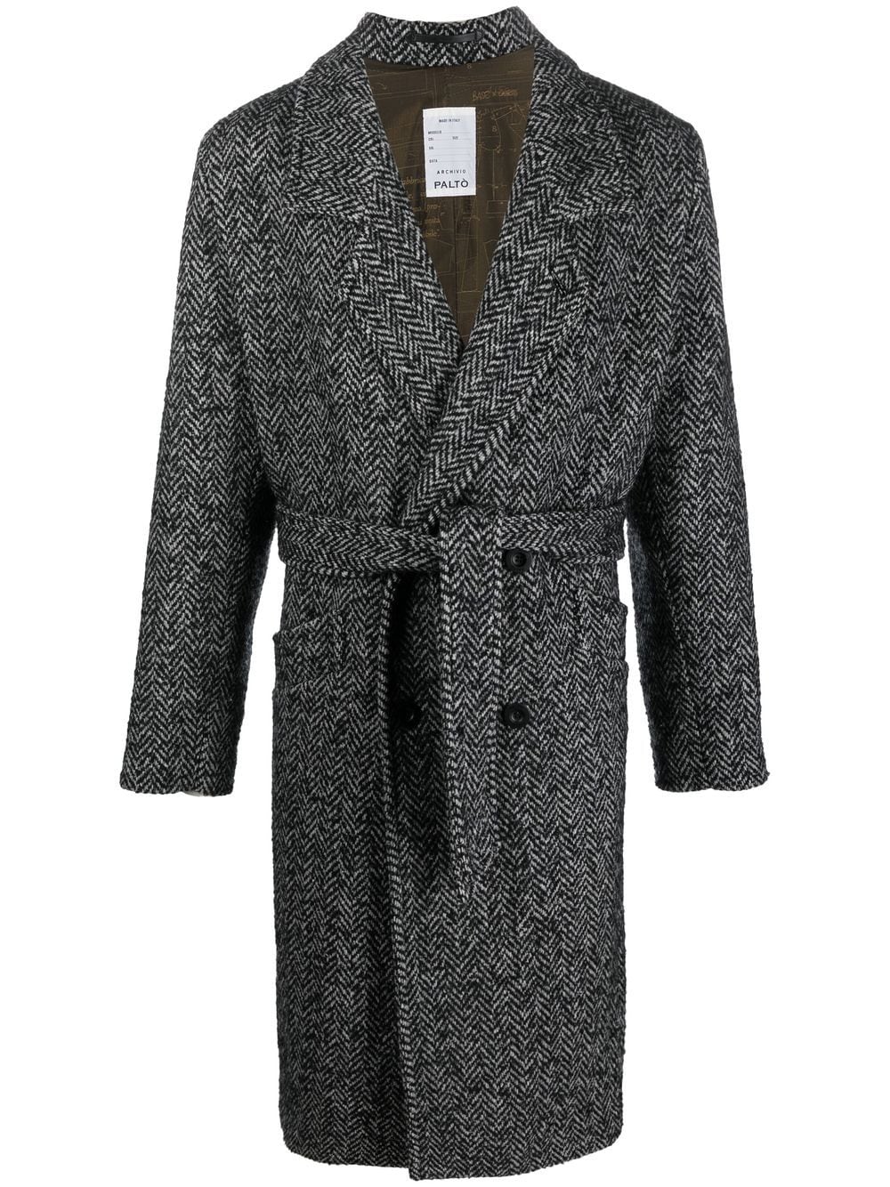 PALTÒ HERRINGBONE WOOL-BLEND COAT