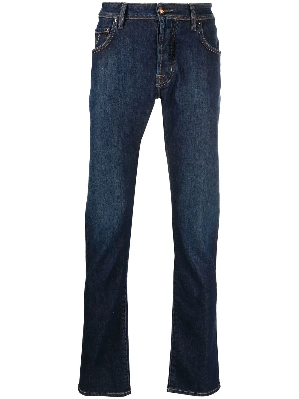 

Jacob Cohën logo-patch slim-cut jeans - Blue