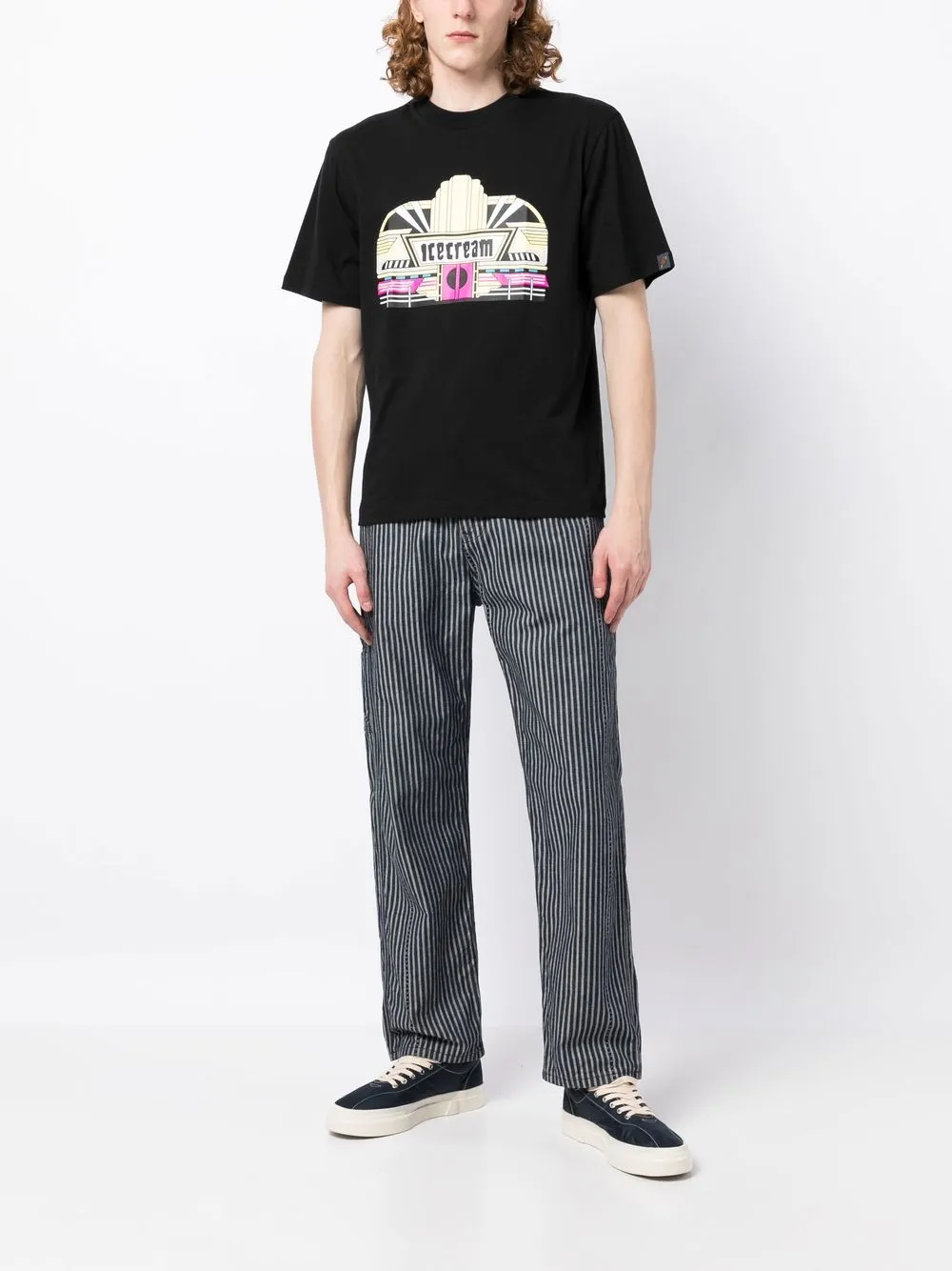 ICECREAM T-shirt met logoprint - Zwart
