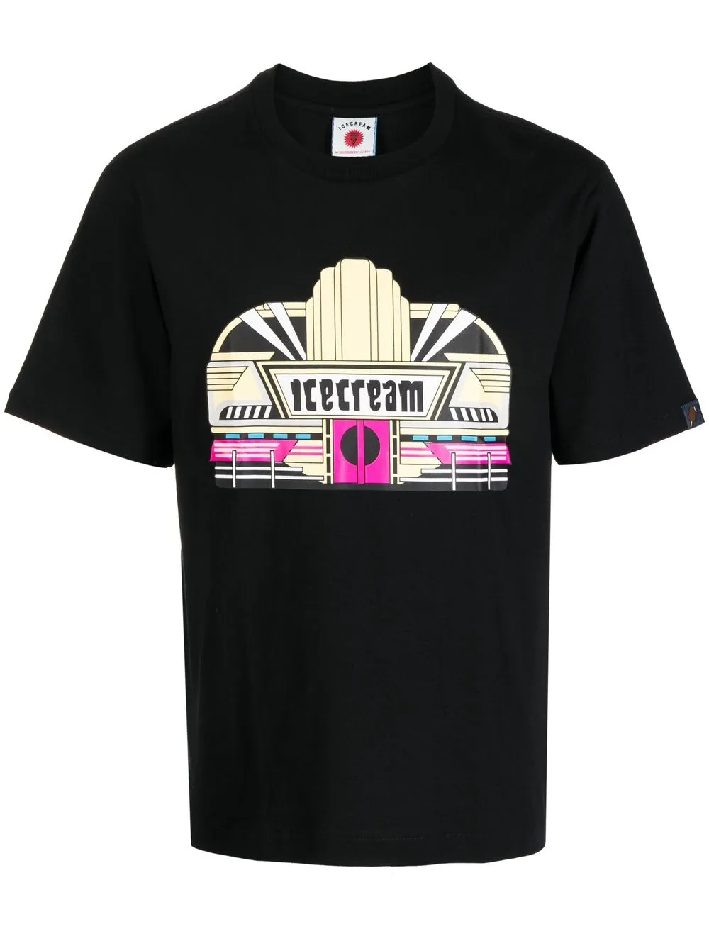 

ICECREAM logo print cotton T-shirt - Black