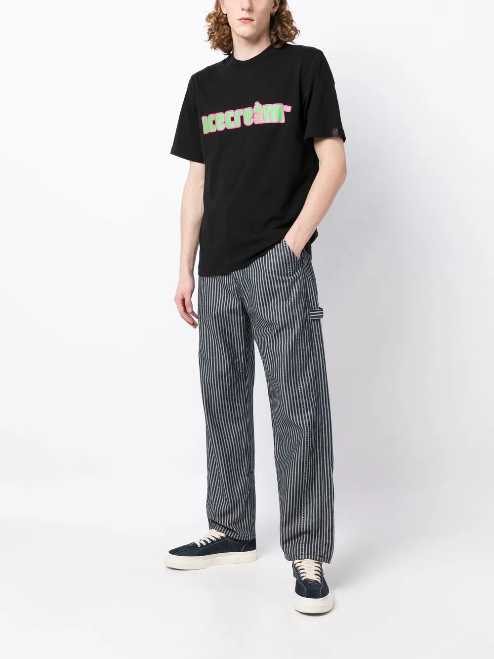 ICECREAM T-shirt met logoprint - Zwart