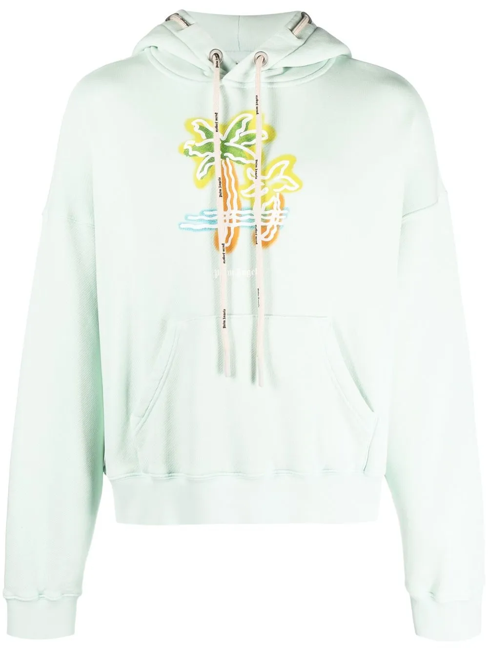 

Palm Angels hoodie con palmeras estampadas - Verde