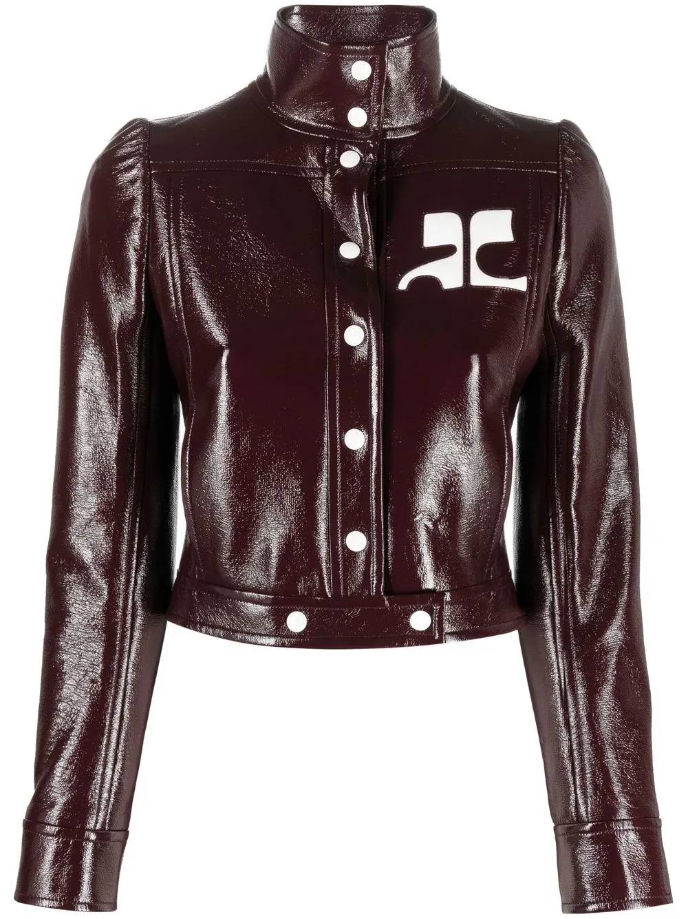 

Courrèges logo-patch cropped jacket - Red