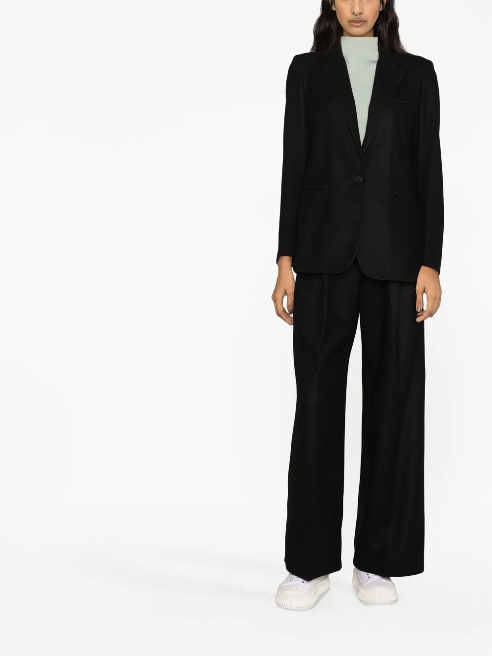 Forte Forte Blazer met enkele rij knopen - Zwart