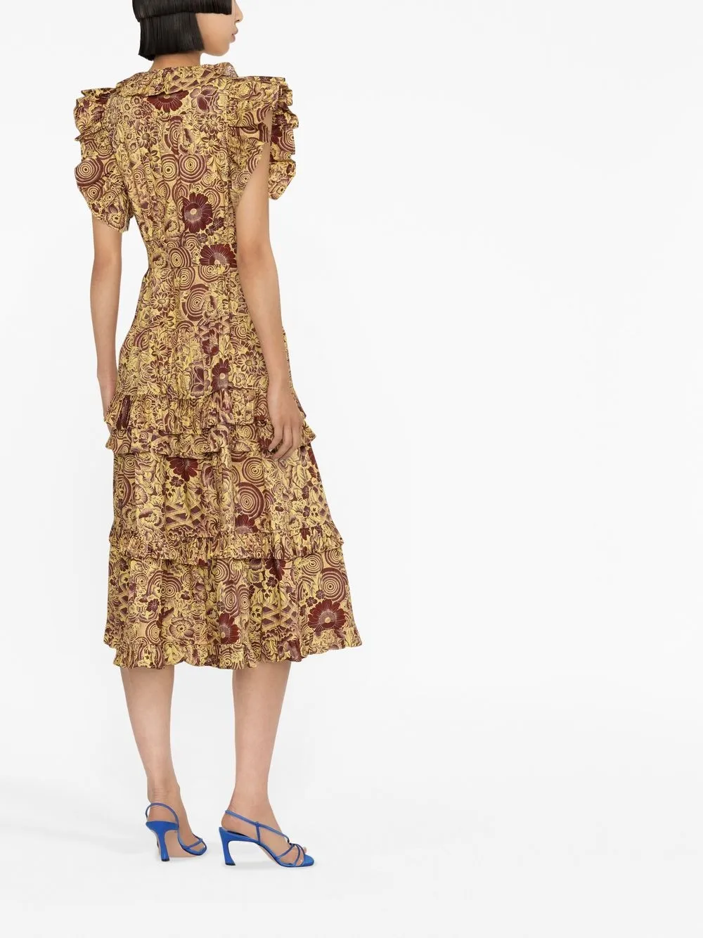 Ulla Johnson Elsie floral-print Ruffled Midi Dress - Farfetch