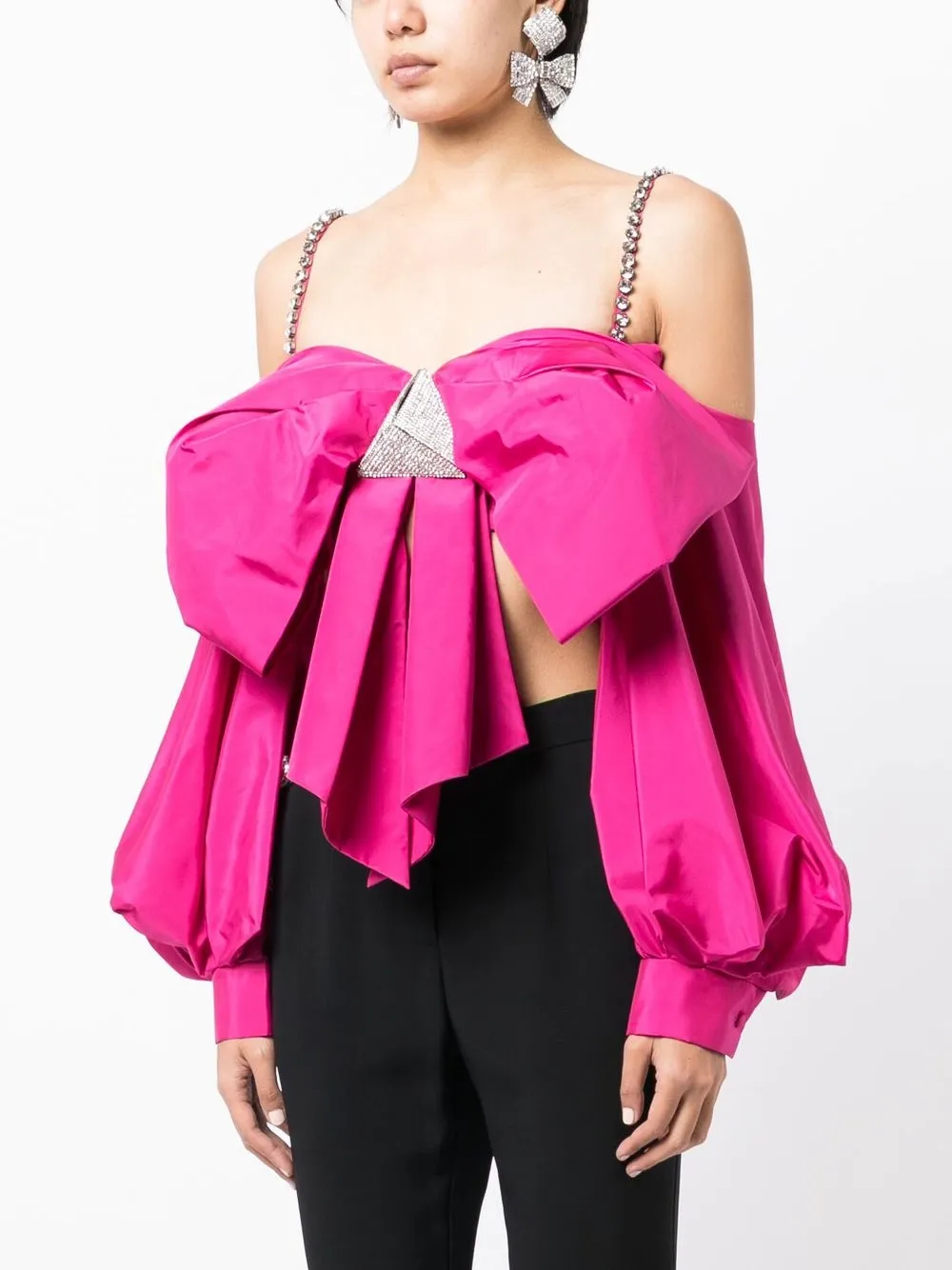  Area Oversized Bow-detail Top - Pink 