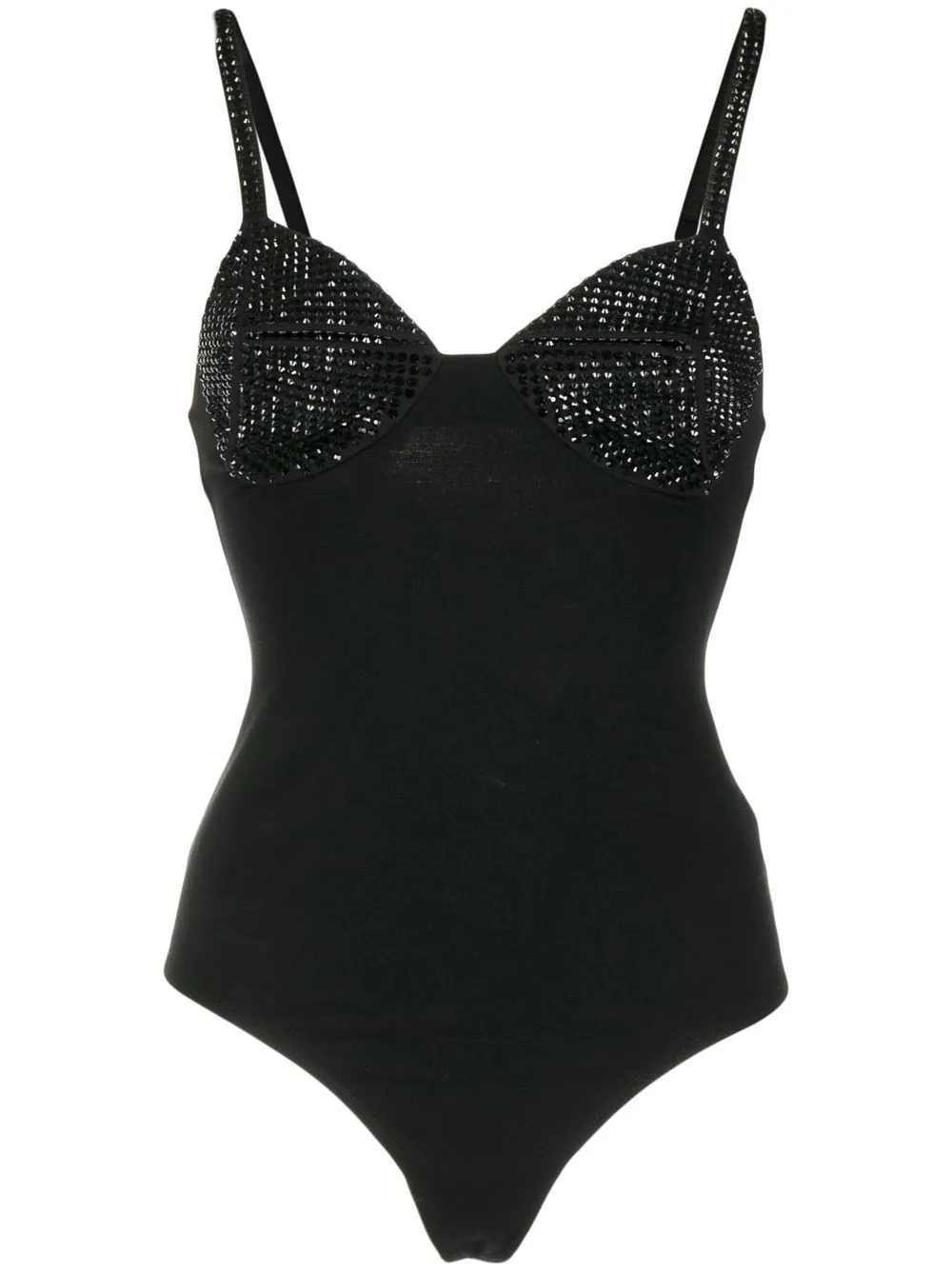 

AREA crystal embellished bodysuit - Black