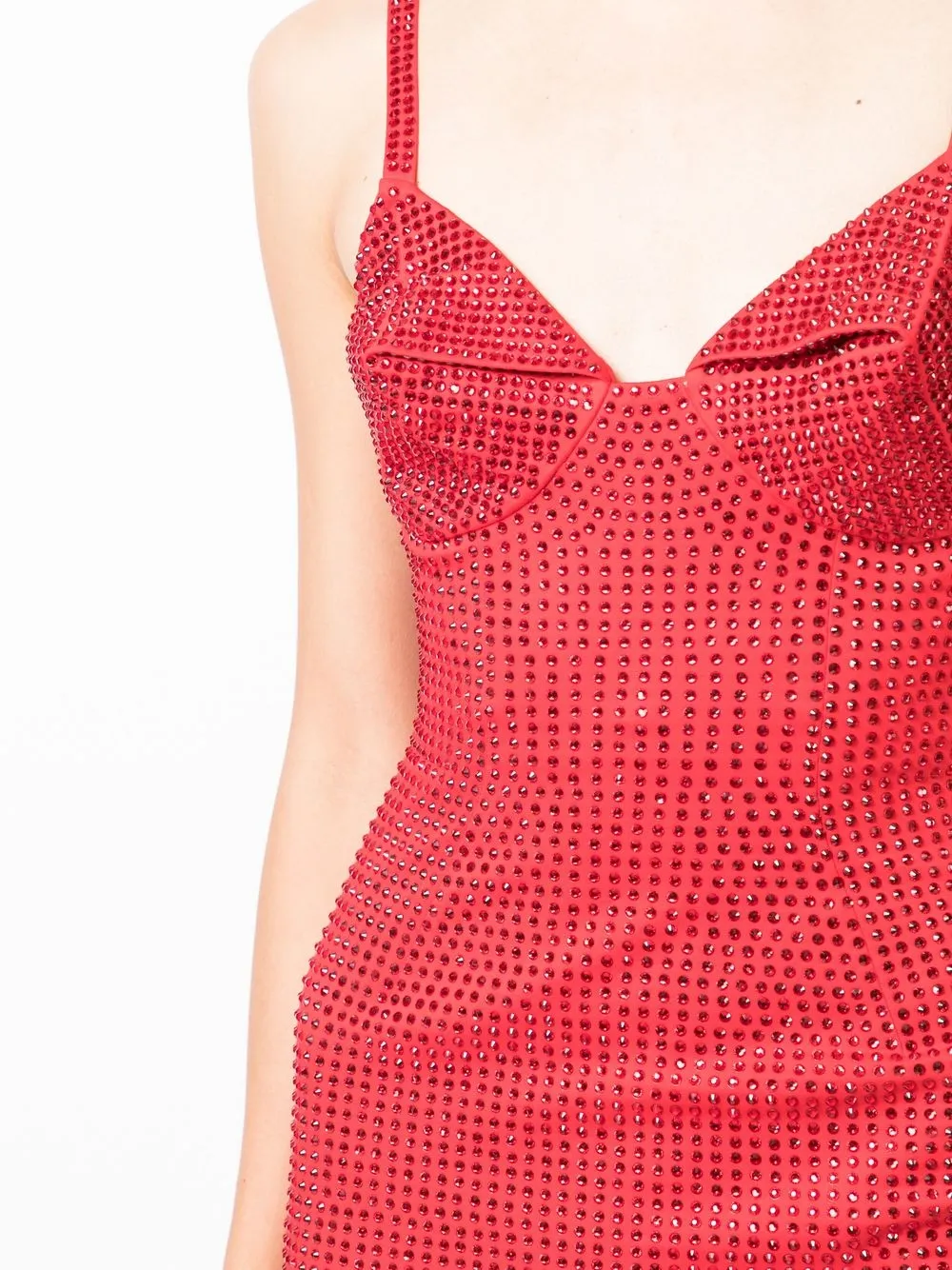 AREA crystalembellished Mini Dress Farfetch