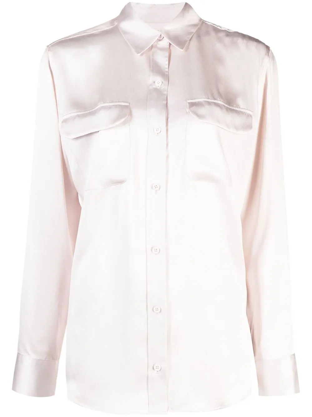

Equipment Signature silk long-sleeve shirt - Purple