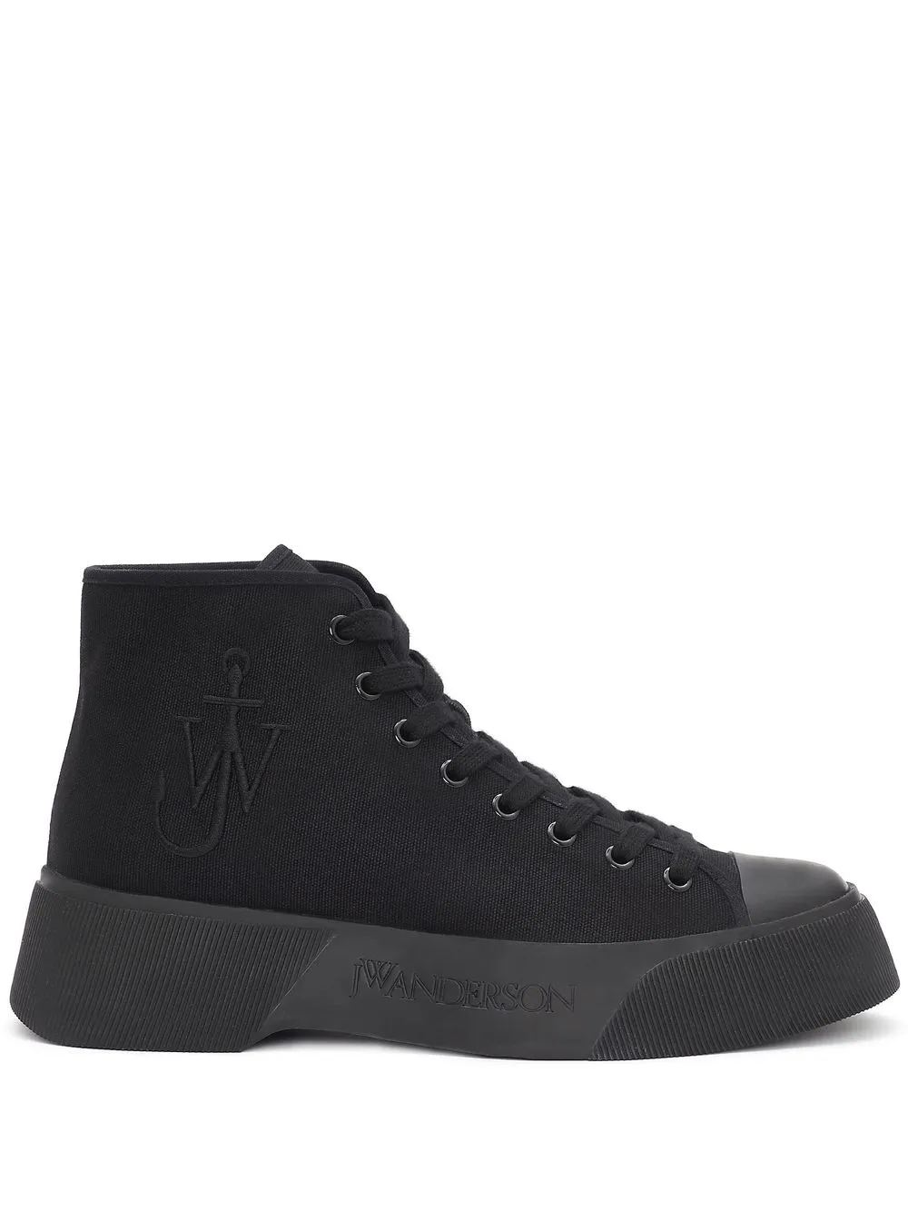 

JW Anderson tenis con logo estampado - Negro