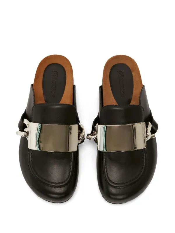 JW Anderson グルメットチェーン ローファーミュール | ブラック