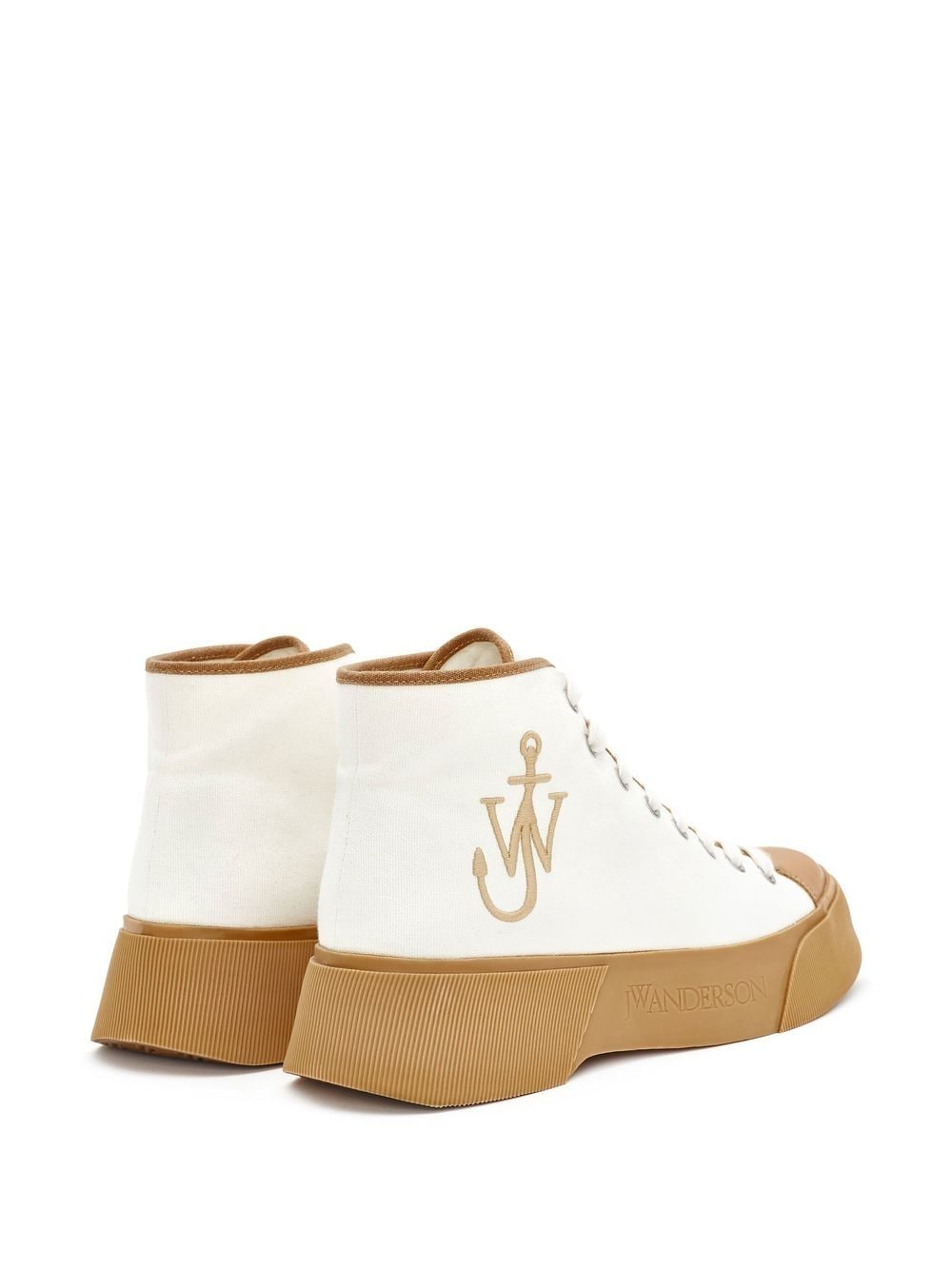 Shop Jw Anderson Logo-print Lace-up Sneakers In White
