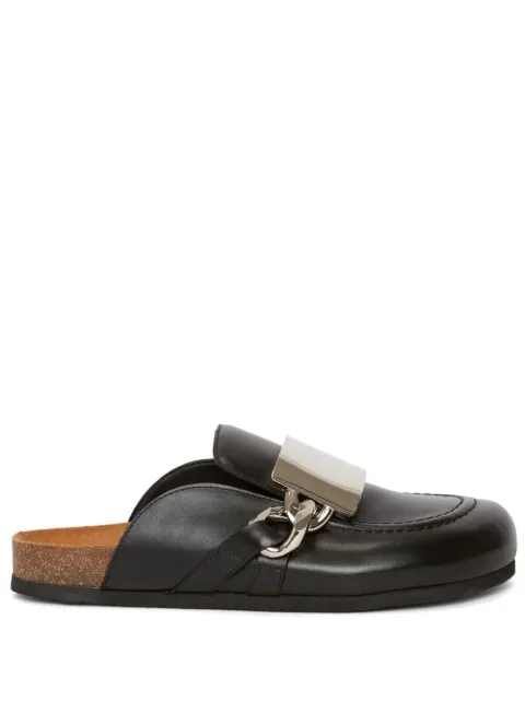 JW Anderson 链饰细节皮质乐福鞋