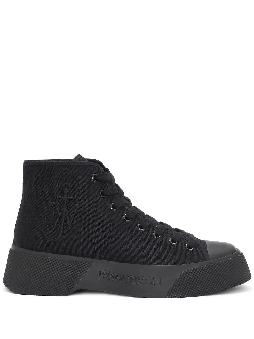 Jw Anderson Sneakers Aus Canvas Mit Logo In Black Sole Black ModeSens
