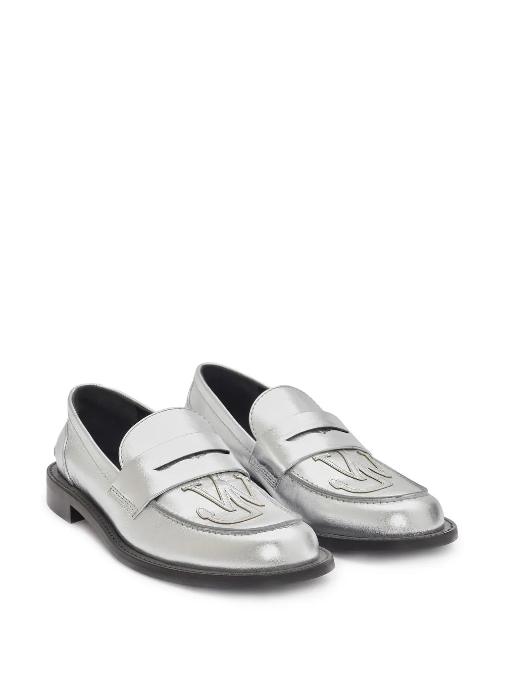 JW Anderson Loafers met geborduurd logo - Zilver