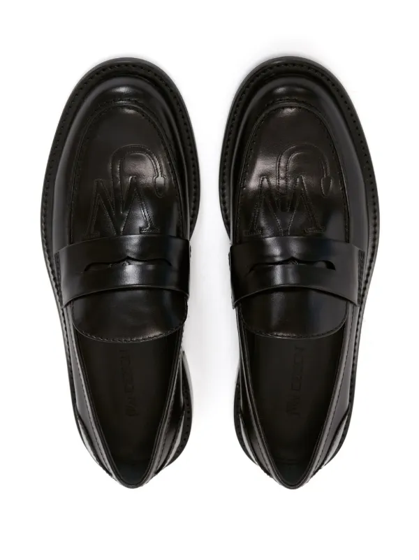 JW Anderson slip on Leather Penny Loafers Farfetch
