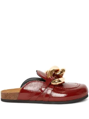 JW Anderson チェーン レザーローファー | ブラウン | FARFETCH JP