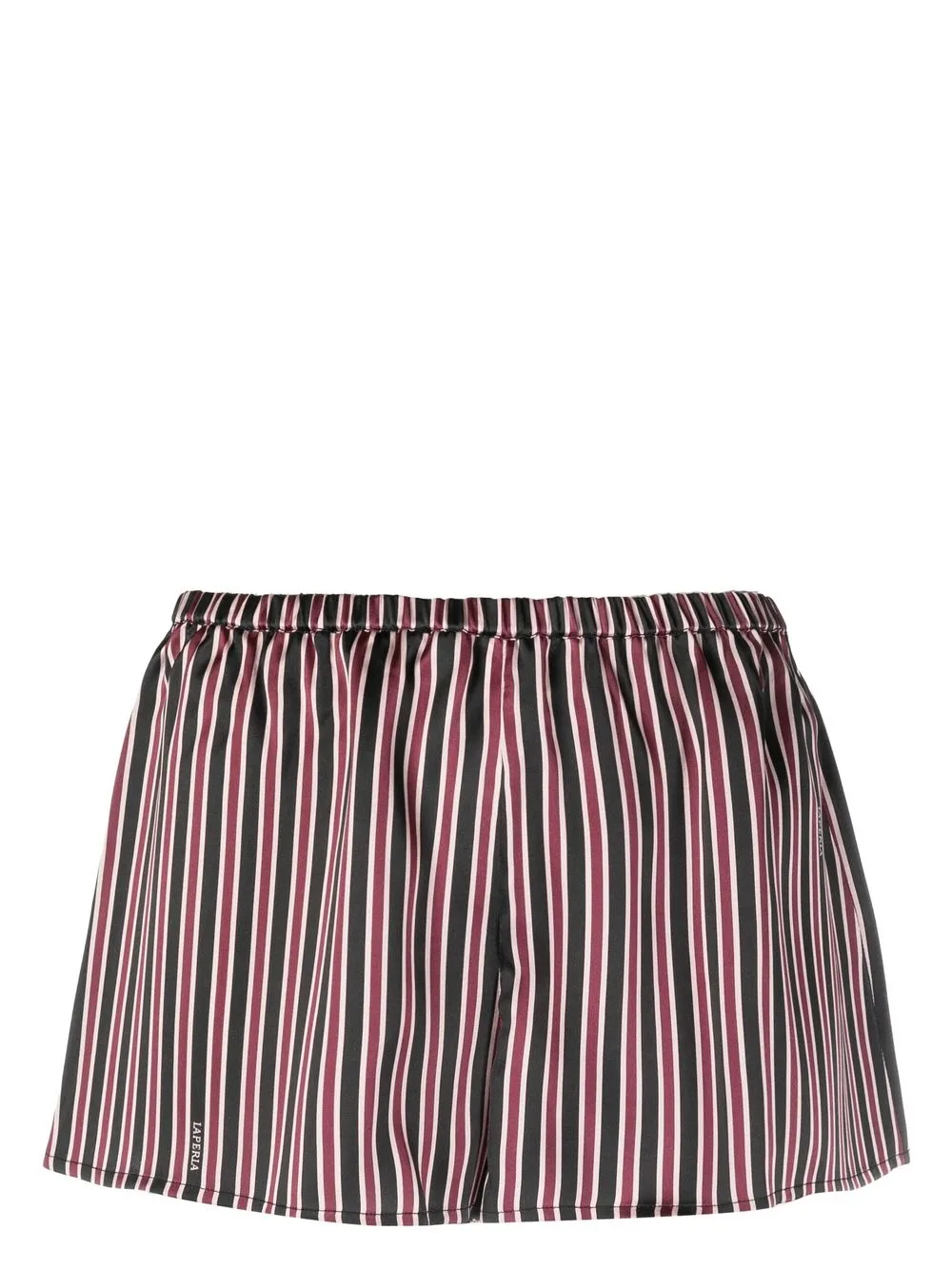 

La Perla stripe-print silk pajama shorts - Black