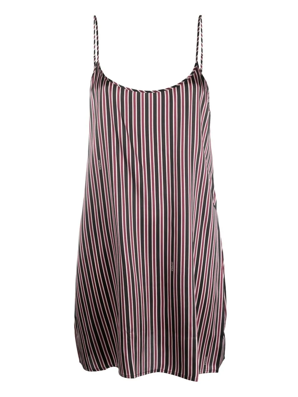 La Perla striped silk slip dress - Red