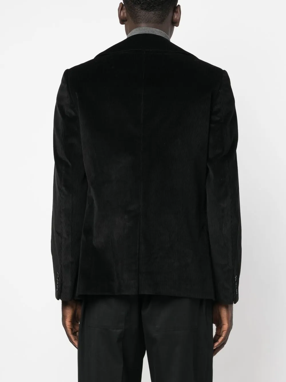 Comme Des Garçons Homme Deux Corduroy Single-breasted Blazer In Black