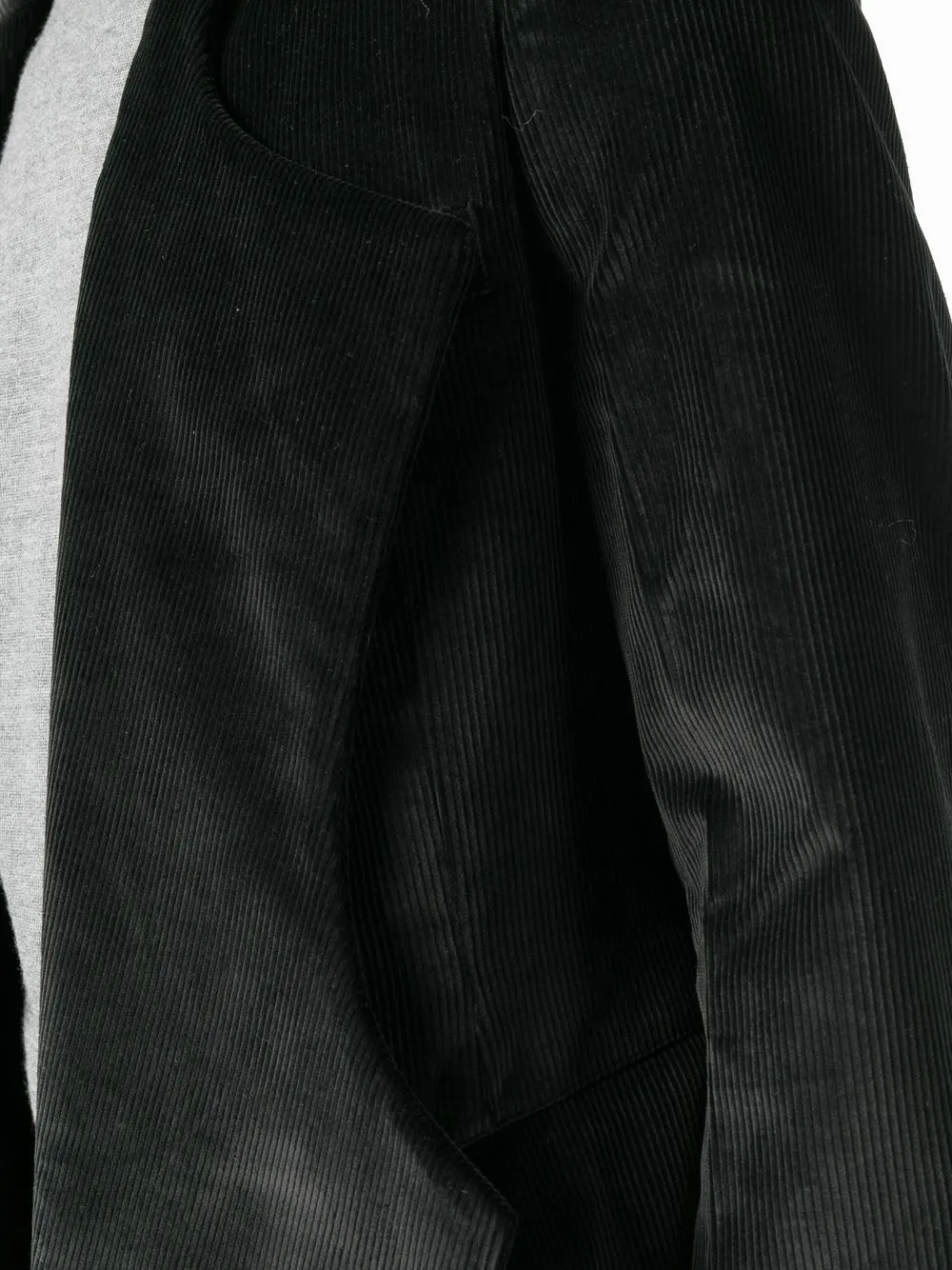 Comme Des Garçons Homme Deux Corduroy Single-breasted Blazer In Black