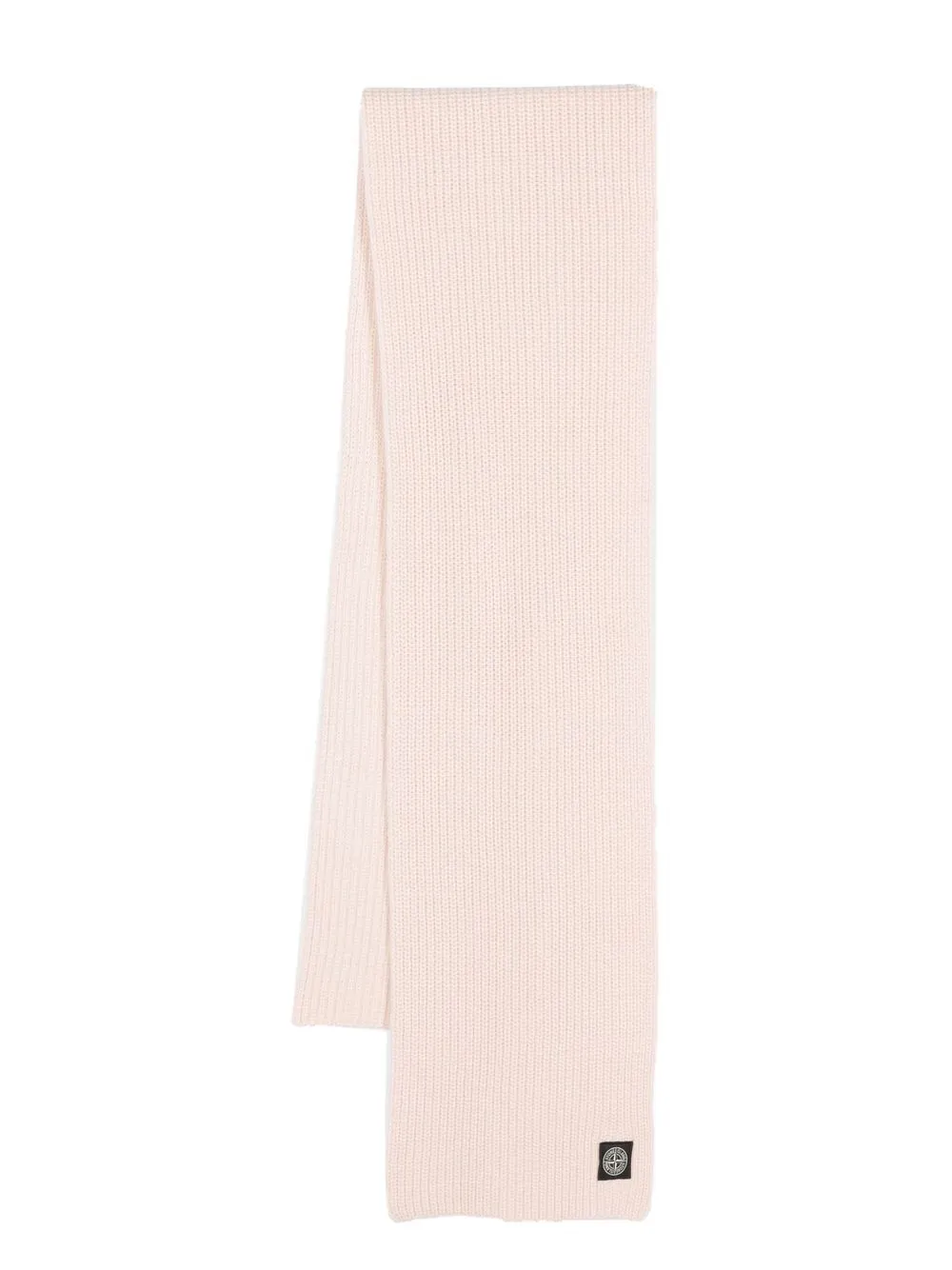 

Stone Island logo-patch detail knit scarf - Pink