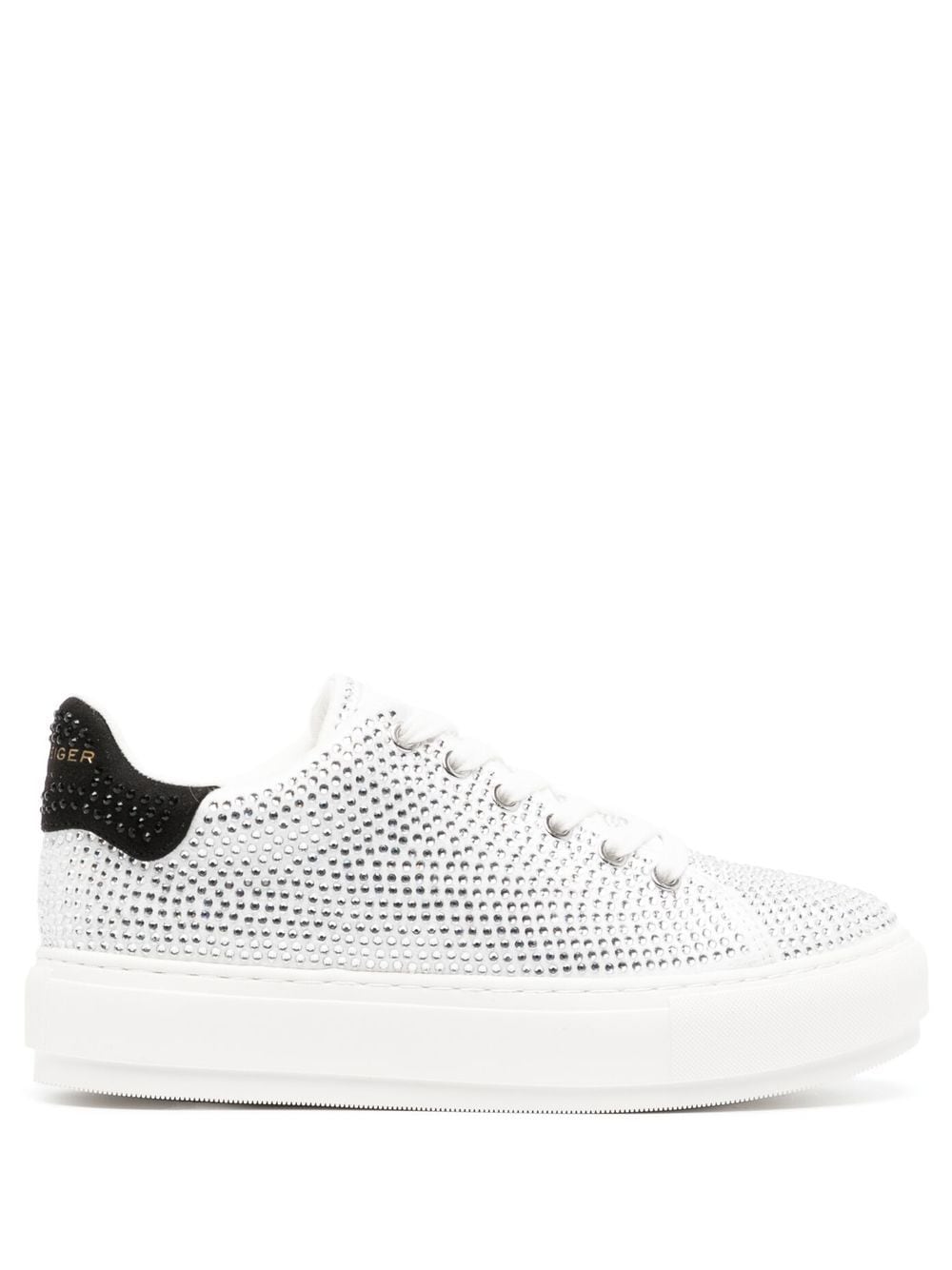 Kurt Geiger Women's Laney Crystal Embellished Low Top Trainers In White