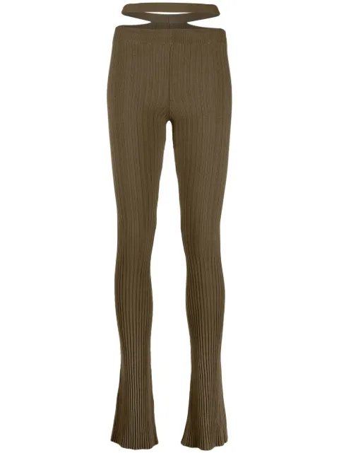 ANDREĀDAMO pantalones skinny con ribete de canalé
