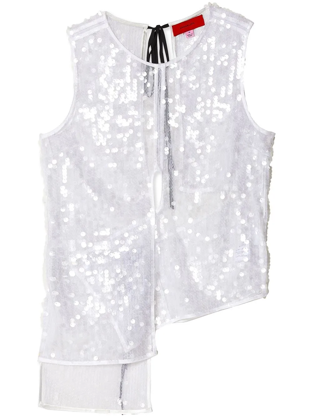 

Eckhaus Latta sequin-embellished asymmetric top - White