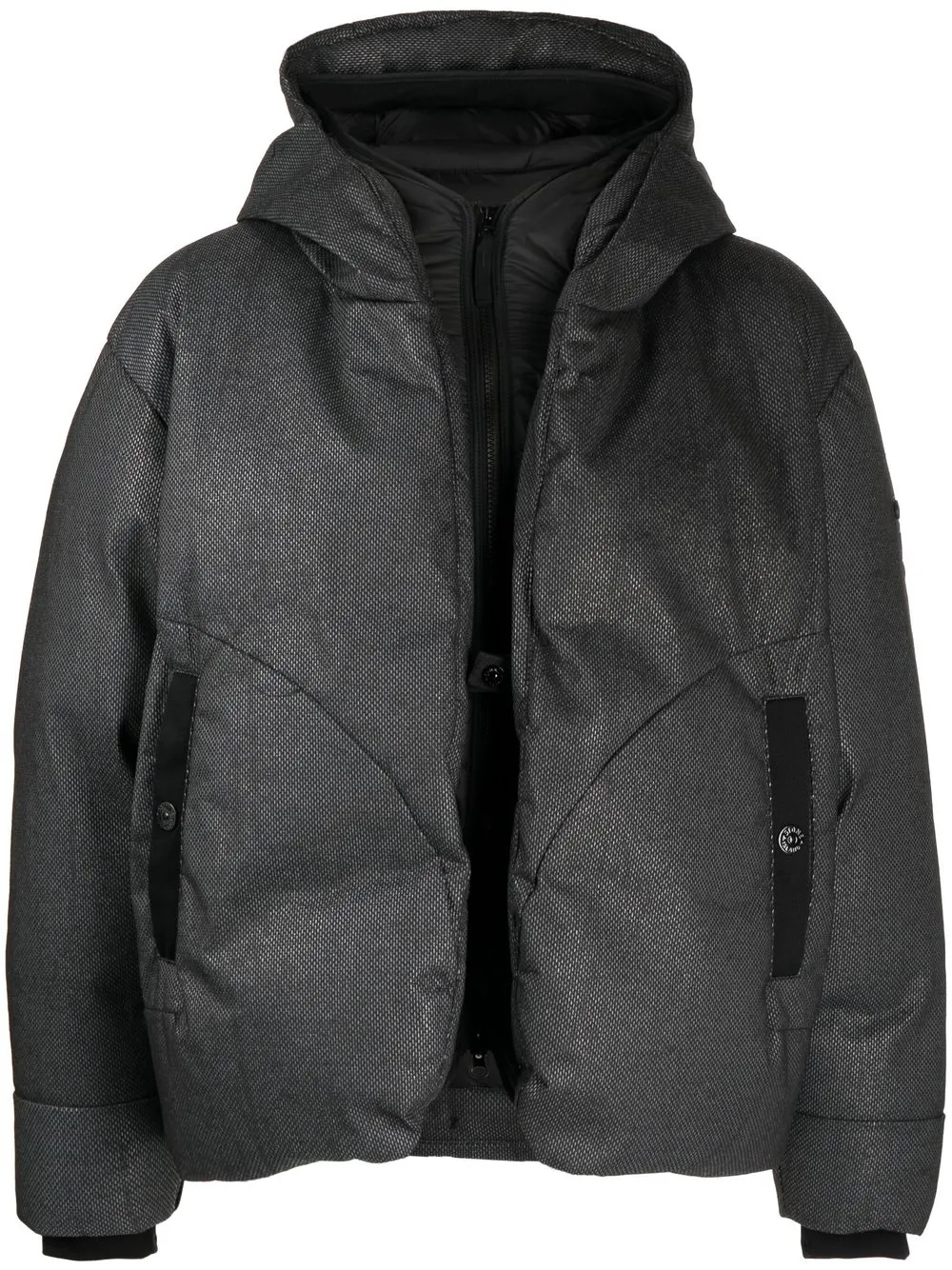 

Stone Island Shadow Project padded zip-up down jacket - Black
