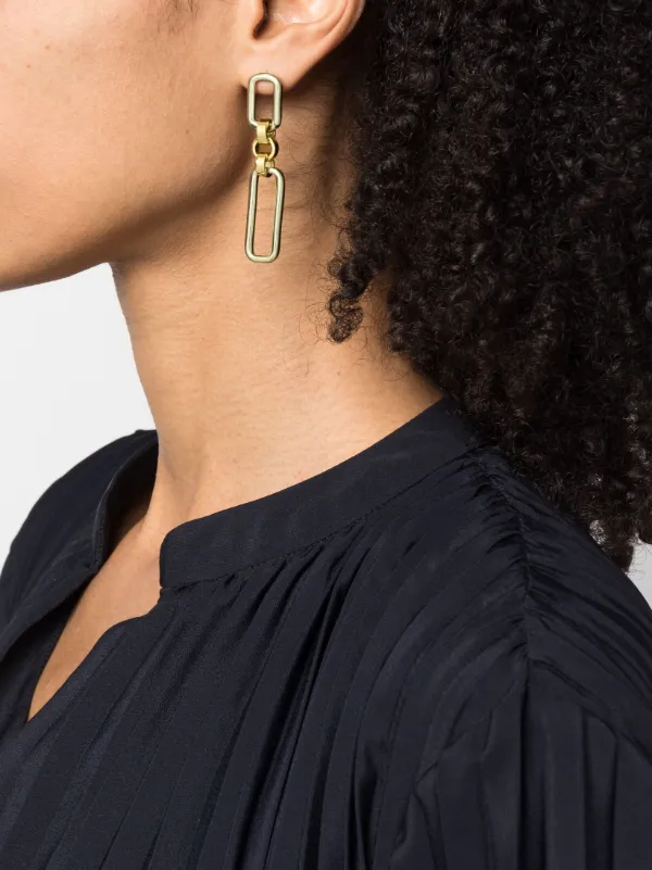 Laura Lombardi dual tone chain link Earrings Farfetch