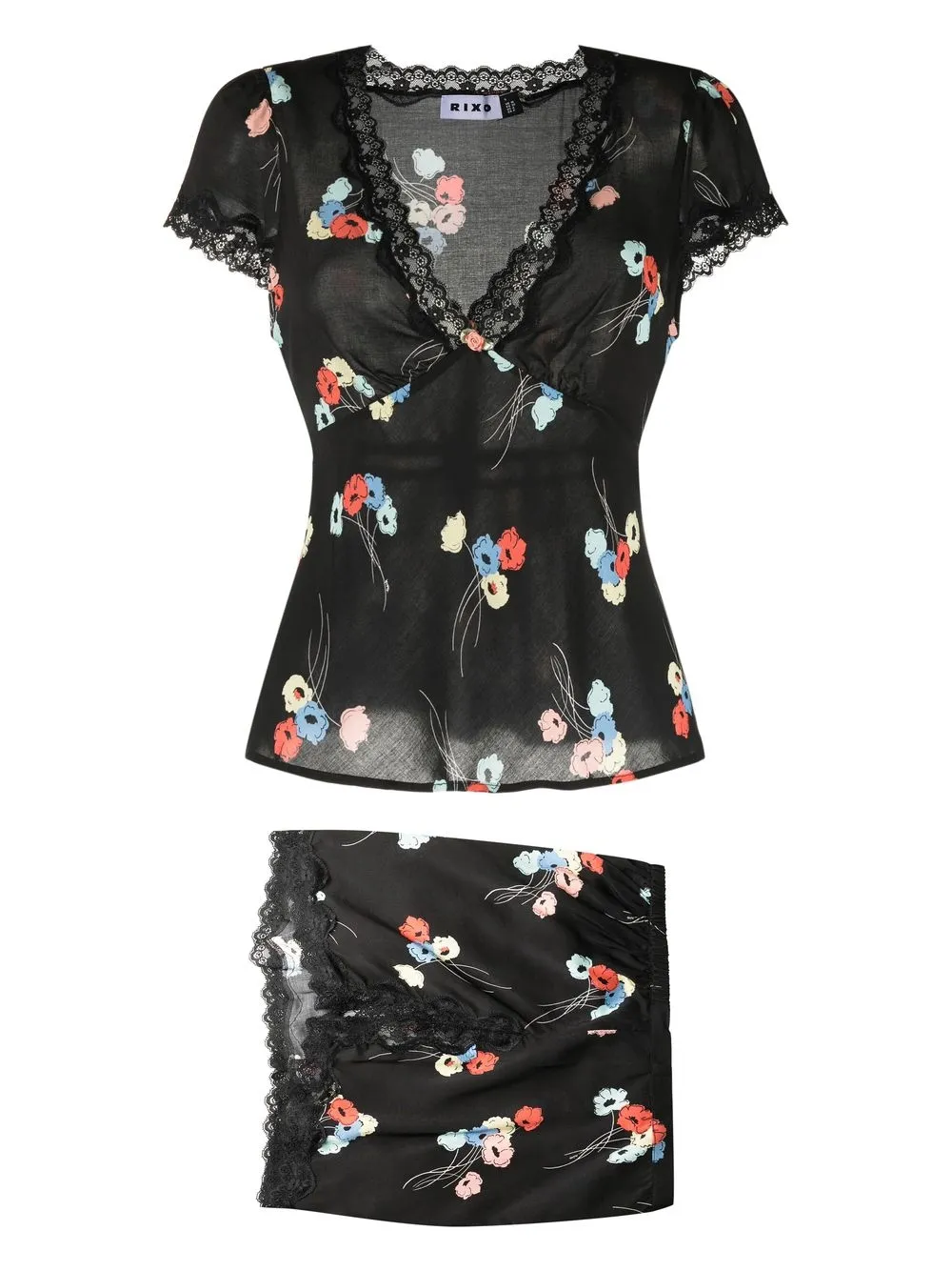 

Rixo Maddy short pyjama set - Black
