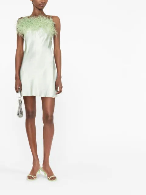 Sleeper Boheme feather-trim minidress PS2340MF - 1