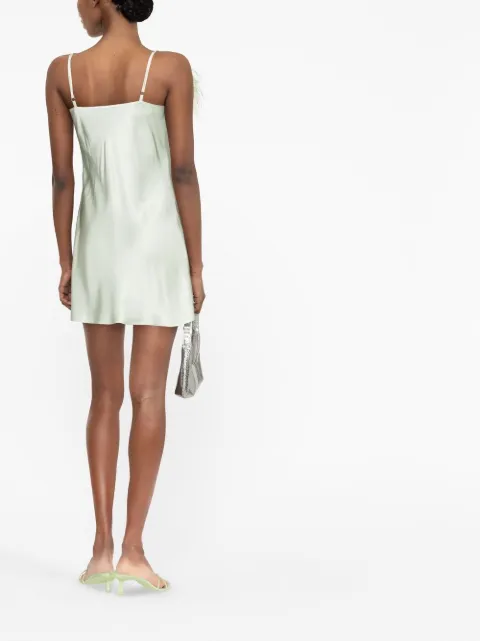 Sleeper Boheme feather-trim minidress PS2340MF - 3