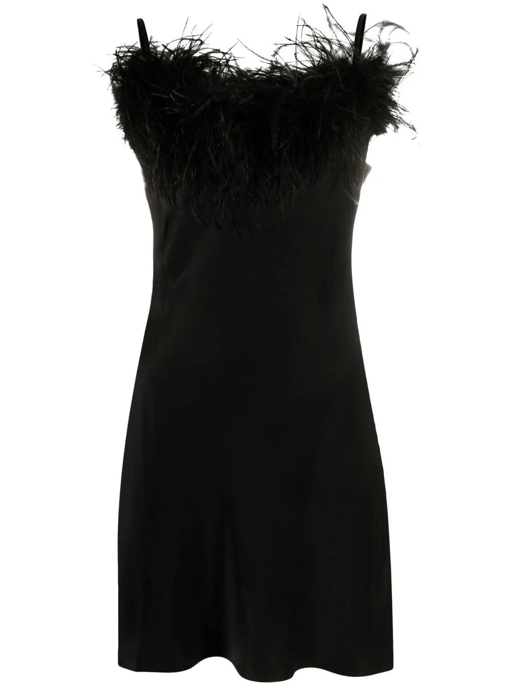 

Sleeper Boheme feather-embellished minidress - Black