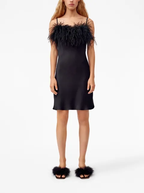 Sleeper Boheme feather-trim minidress PS2302MF - 1