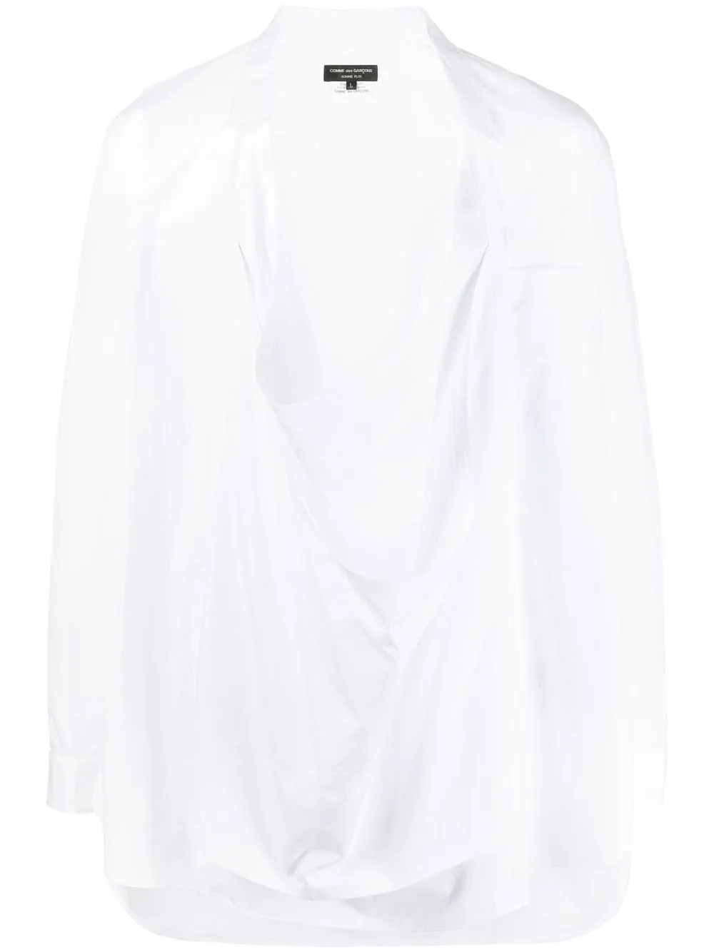 

Comme Des Garçons Homme Plus camisa con detalle drapeado - Blanco