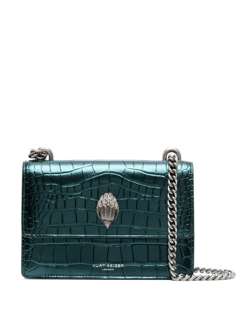 

Kurt Geiger London Shoreditch sequin-embellished satchel bag - Blue