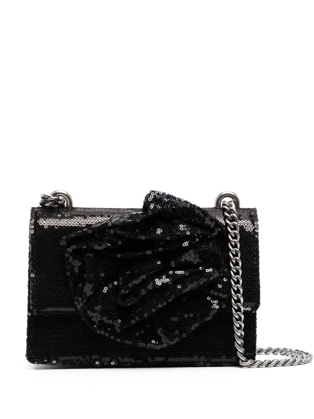 

Kurt Geiger London Shoreditch sequin-embellished satchel bag - Black