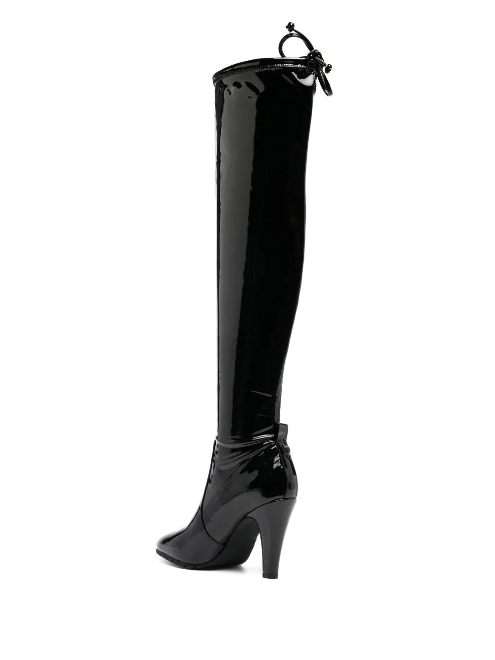 Kurt Geiger Shoreditch Patent Thighhigh Boots In Black ModeSens