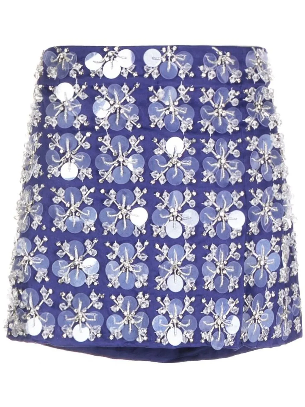

DES PHEMMES bead sequin-embellished mini skirt - Purple