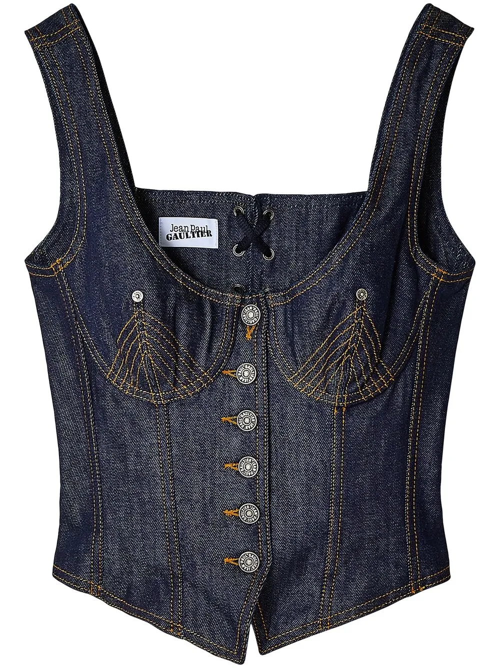 

Jean Paul Gaultier button-fastening denim top - Blue